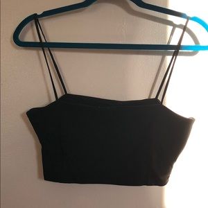 Black bra crop top